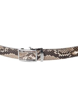 Ремінь-автомат snake leather 18201 з натуральної шкіри пітона різнобарвний2 фото