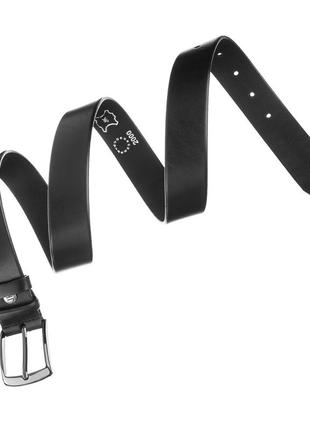 Ремень мужской shvigel15268 кожаный черный