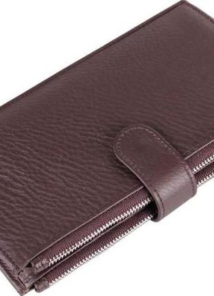 Портмоне vintage 14538 з натуральної шкіри коричневе