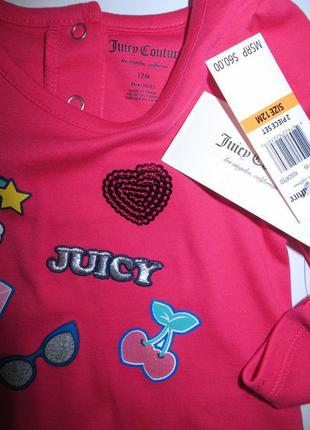 Яркий костюм juicy couture кофта и лосины-юбка на девочку 9-12 месяцев хлопок3 фото