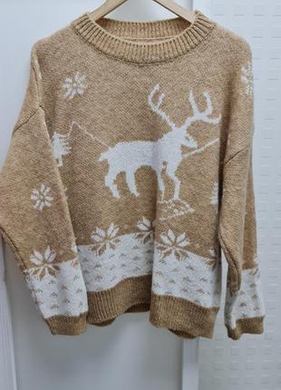 Різдвяні теплі светри з оленями для фотосесій та настрою2 фото