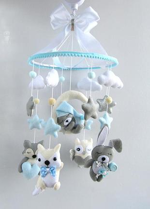 Мобиль для кроватки. мобиль ручной работы для мальчика