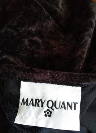 Винтажное силуэтное велюровое платье с рюшами mary quant6 фото