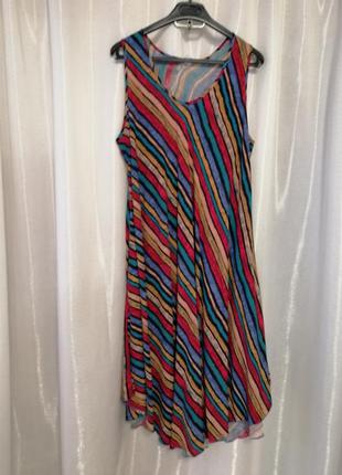 Летнее платье сарафан хлопок батал