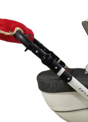 Муфта-рукавички на ручку коляски zdrowe dziecko красные з4 фото