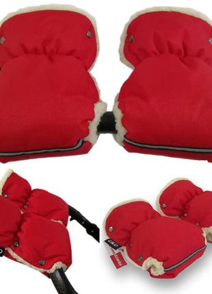 Муфта-рукавички на ручку коляски zdrowe dziecko красные з2 фото