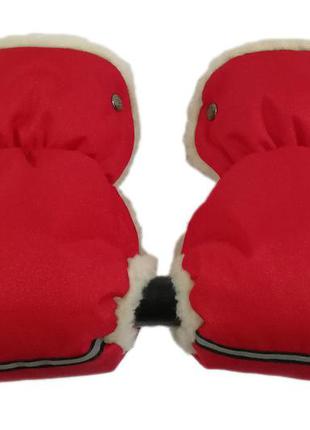 Муфта-рукавички на ручку коляски zdrowe dziecko червоні з1 фото