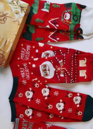 Жіночі новорічні шкарпетки в подарунковій упаковці 4пары в наборі новорічні шкарпетки в коробочці1 фото