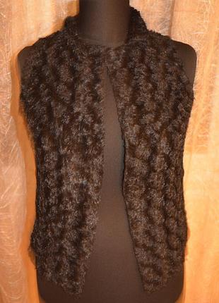 Теплий жилет, жилетка, штучний, еко хутро, трояндочки, шиншила