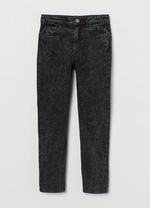 Черные джинсы 7/8 на девочку 134 -152 р. h&m1 фото