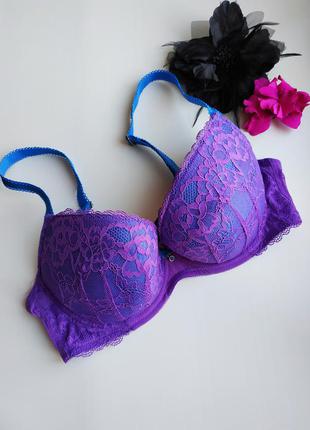 Ann summers кружевной бра с пуш-ап сиреневого цвета 80с , бра с пуш ап сиреневого цвета1 фото