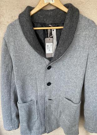 Куртка-пиджак вязка тонкая серый1 фото