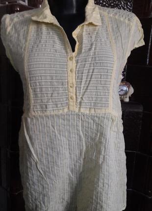 Легкая летняя блузка лимонного цвета1 фото
