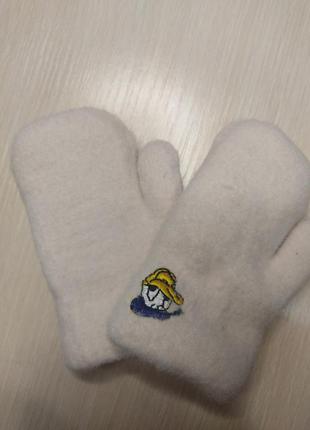Зимові теплі рукавиці для дівчинки 2-4 роки
