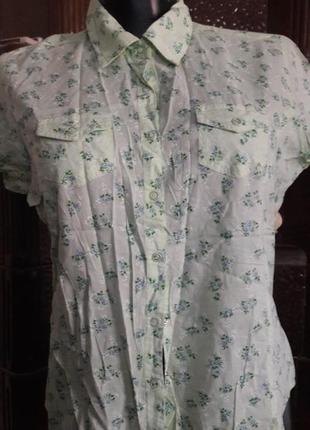 Легкая летняя блузочка мятного цвета1 фото