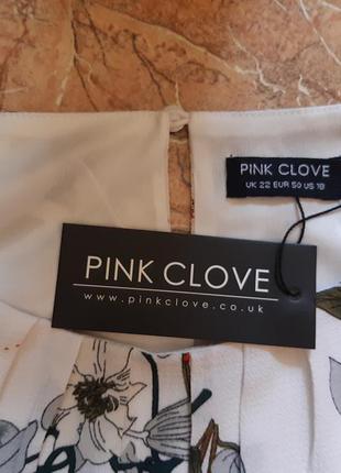 Платье в цветочный принт большого размера pink clove8 фото