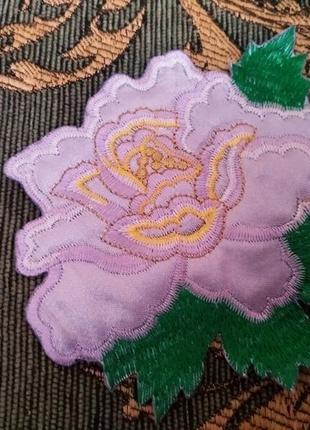 Новая термо нашивка наклейка для одежды лиловый цветок