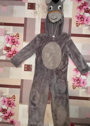 Кигурумы ослик, пижама,костюм ослика, размер 110/116.1 фото