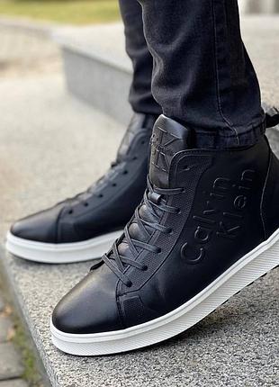 Кожанные зимние ботинки calvin klein 🔺 келвин