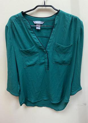 Блуза h&m изумрудного цвета1 фото