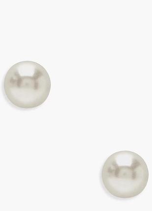 Сережки самоколки перли boohoo