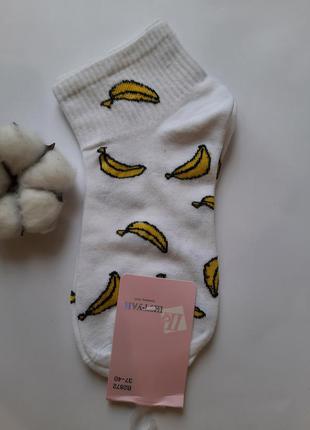 Носки женские короткие яркие с бананами премиум качество1 фото