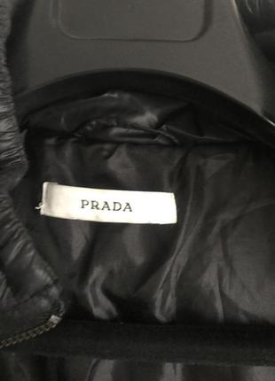 Куртка - пуховик prada с натуральным мехом4 фото