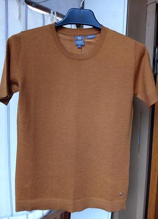 100%шерсть терракотовый джемпер manor