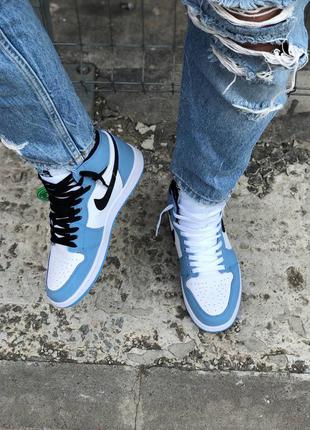 Nike air jordan 1 university blue мужские кроссовки найк аир джордан7 фото