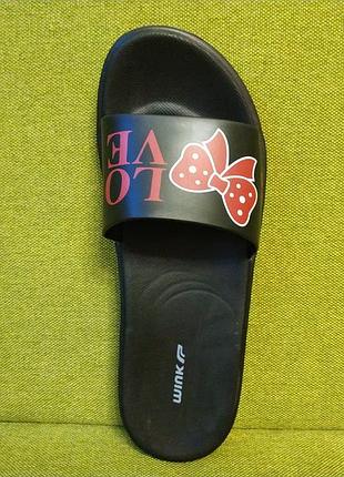 Жіночі шльопанці від тм wink. р. 36-41 чорні