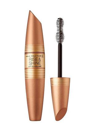 Туш для вій max factor rise & shine ефект підкручених ресни