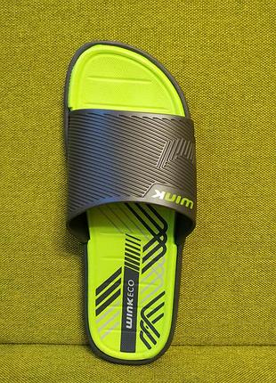 Подростковые шлёпанцы от тм wink. р. 36-41 серо-салотовые