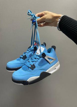 Nike air jordan 4 retro « university blue » мужские кроссовки найк аир джордан