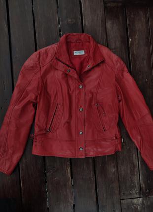 Кожаная куртка navyboot, кожаная красная куртка2 фото