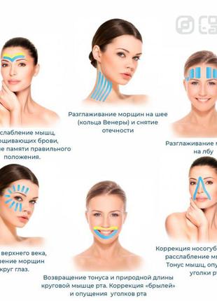 Тейп для лица royal tapes face care косметологический