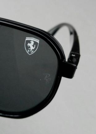 Ray ban ferrari очки мужские солнцезащитные чёрные стильные9 фото