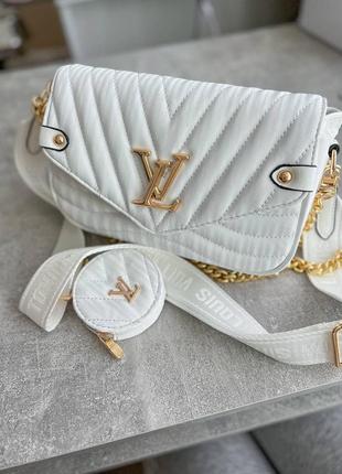 Сумка женская new wave multi-pochette white shine, белая (клатч, кошелек, рюкзак)