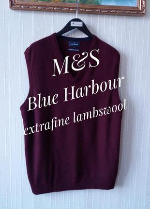 Безрукавка жилет из 100% шерсти от marks&spencer линейка blue harbour на обьем 112-1171 фото