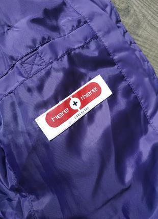 Подовгаста куртка фіолетового кольору4 фото