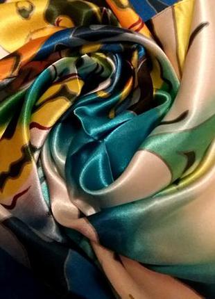 Изысканный платок из шелка с бабочками (италия) - незаменимый аксессуар!1 фото