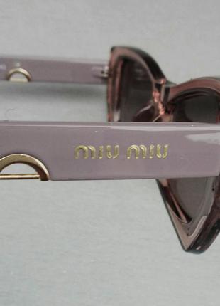 Очки в стиле miu miu стильные женские солнцезащитные очки коричневые с градиентом8 фото