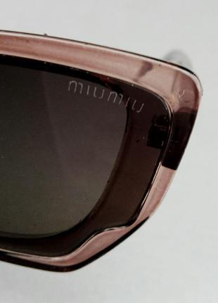 Очки в стиле miu miu стильные женские солнцезащитные очки коричневые с градиентом9 фото