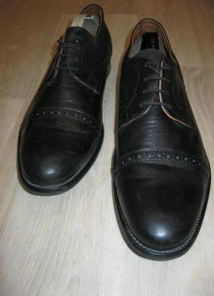 Фирменные кожаные туфли броги roberto santi /43 (29см)