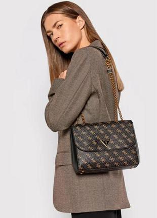 Нова стильна сумка guess cordelia логотип 4g коричнева кежуал