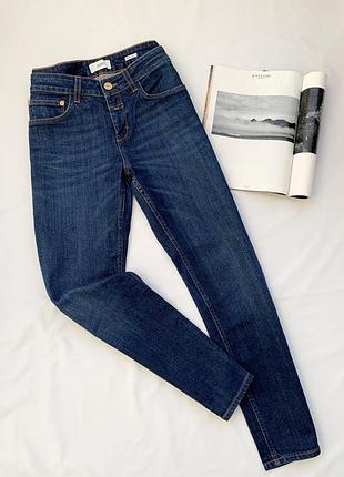 Джинсы, штаны, темно синие, синие, slim fit, closed