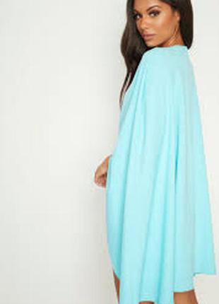 Бирюзовое платье с кейпом xs размер4 фото