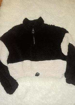 Моднячая хутряна кофта new look оригінал на 10-11 років стан ідеальний