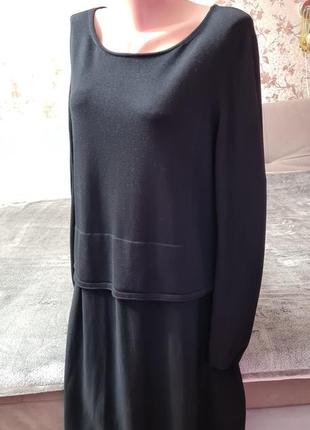 Трикотажное  черное платье оверсайз  marc o'polo1 фото