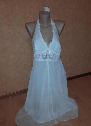 Сарафан белый , шелковый firetrap, белое платье