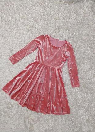 Ошатне велюрову сукню в зірках на новий рік1 фото